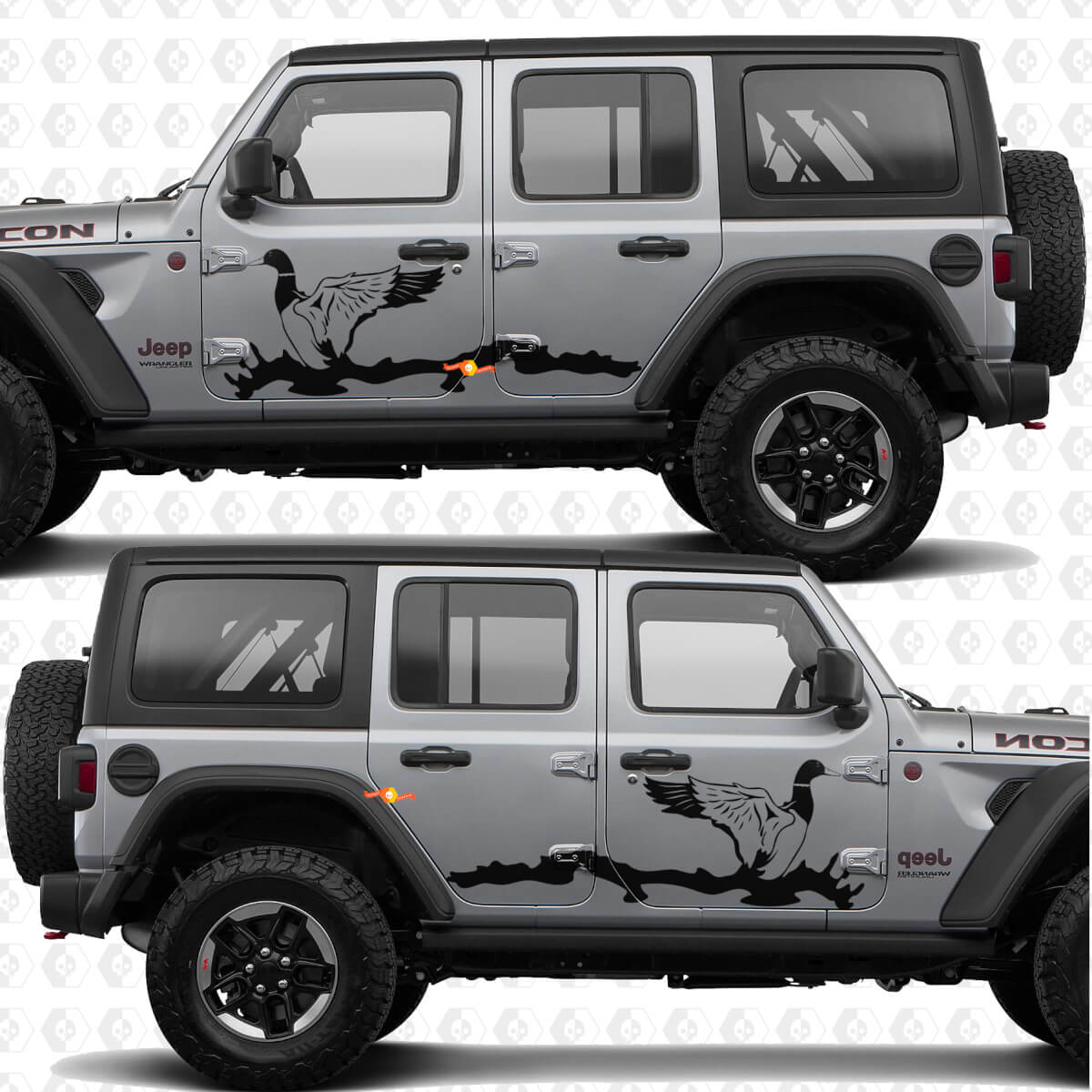 Duck Hunting Nature Landscape Side Doors Vinyl decal sticker fit Jeep Wrangler