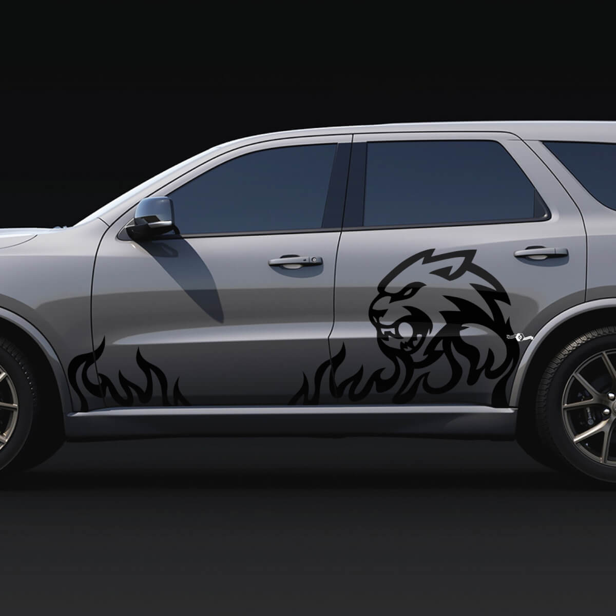 Wildcat Flame Side Doors Decal vinyl stickers for Dodge Durango