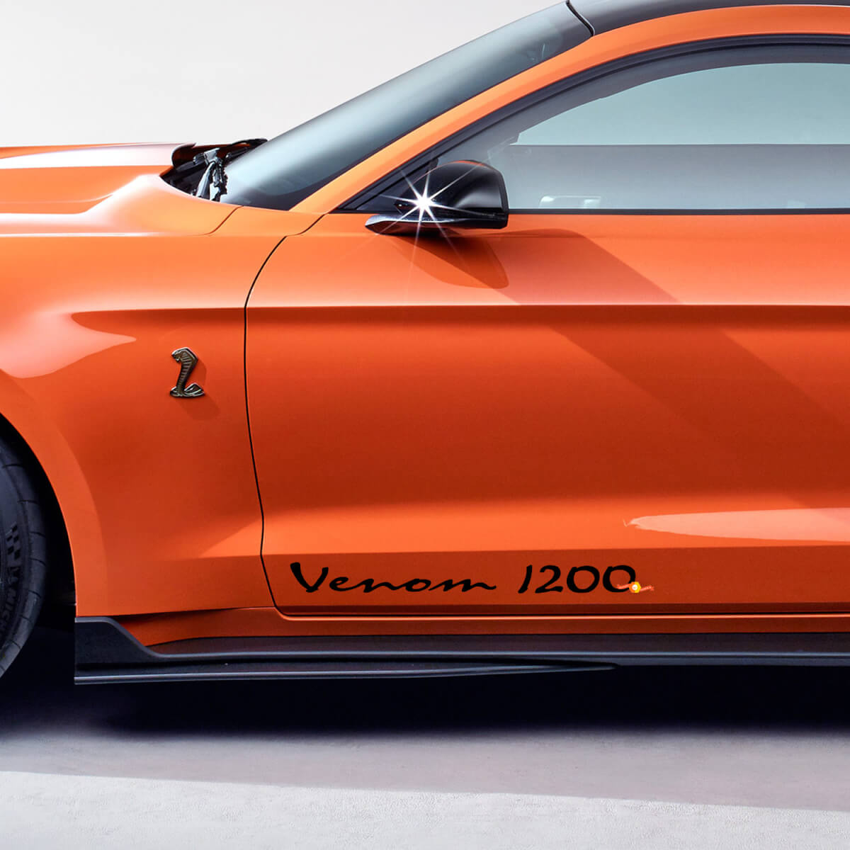 Venom 1200 Side Rocker Panel Doors Decals Stickers for Ford Mustang Cobra GT500