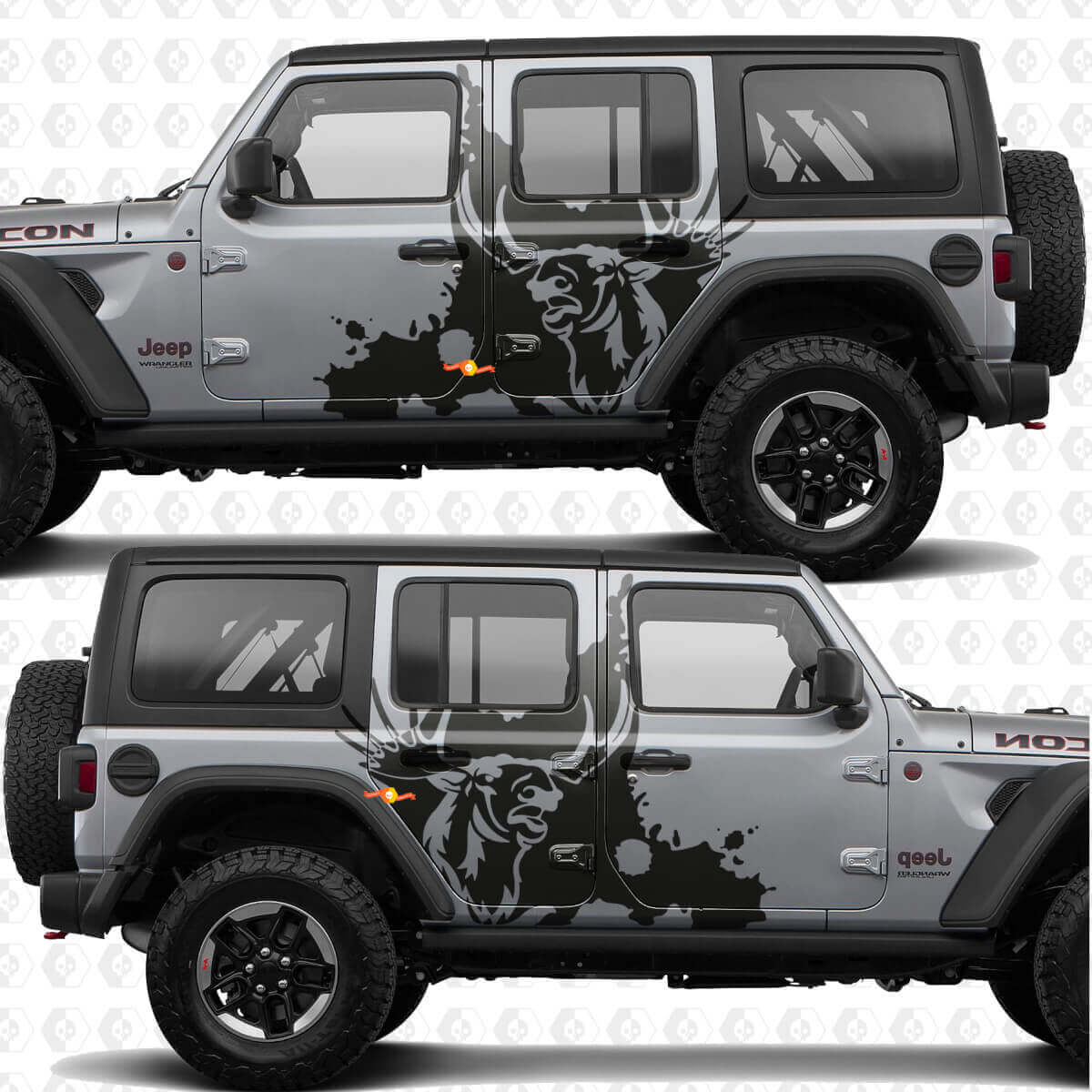 Moose Splash Nature Side Doors Vinyl decal sticker fit Jeep Wrangler