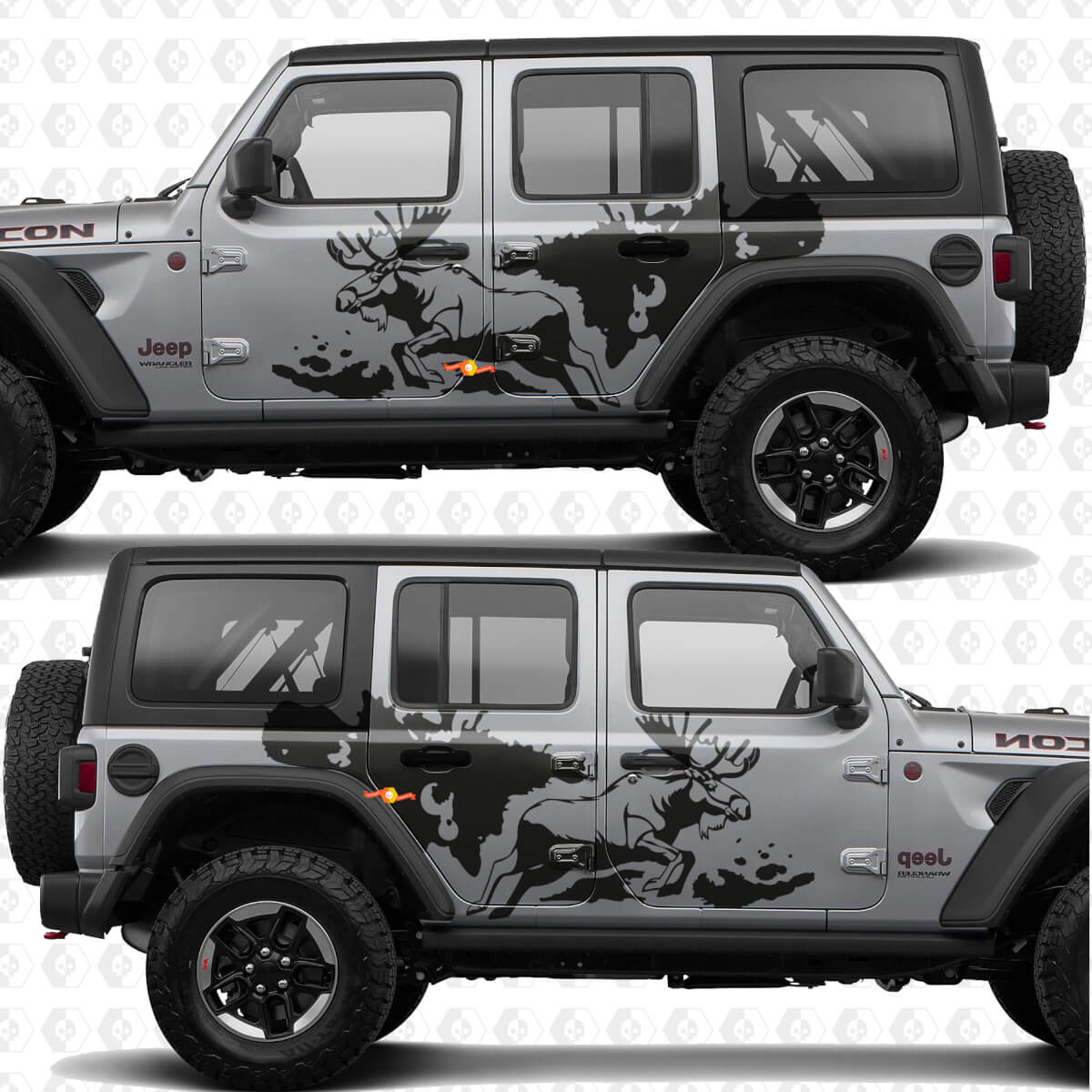 Moose Splash Run Side Doors Vinyl decal sticker fit Jeep Wrangler
