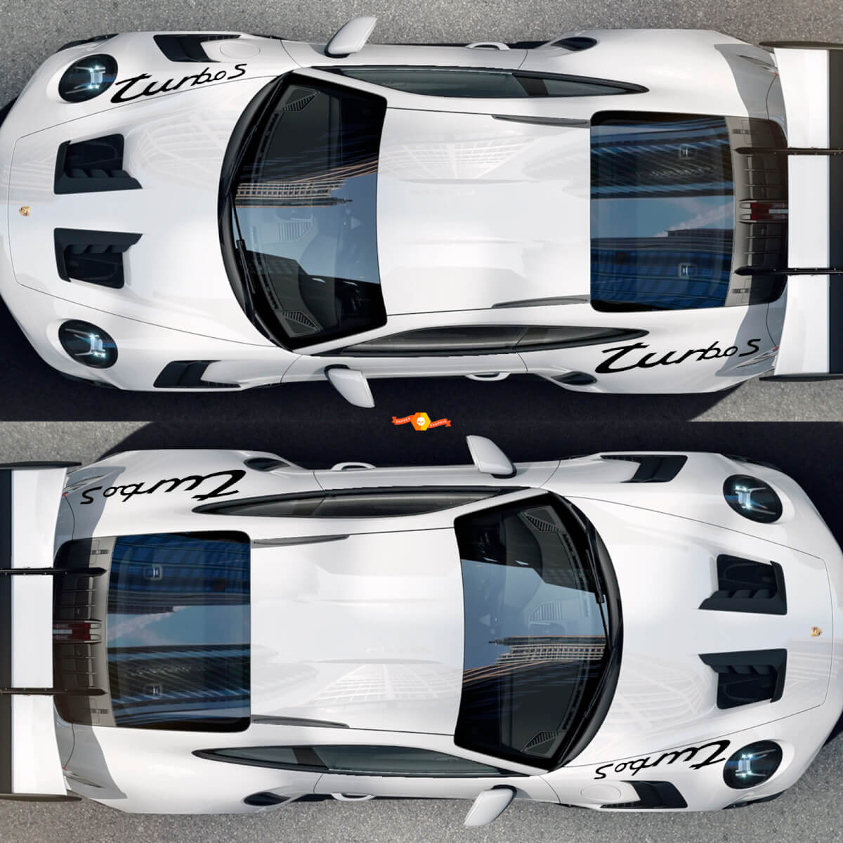 Turbo S Front and Rear Fender Quater Panel Decal Sticker Kit for Porsche 911