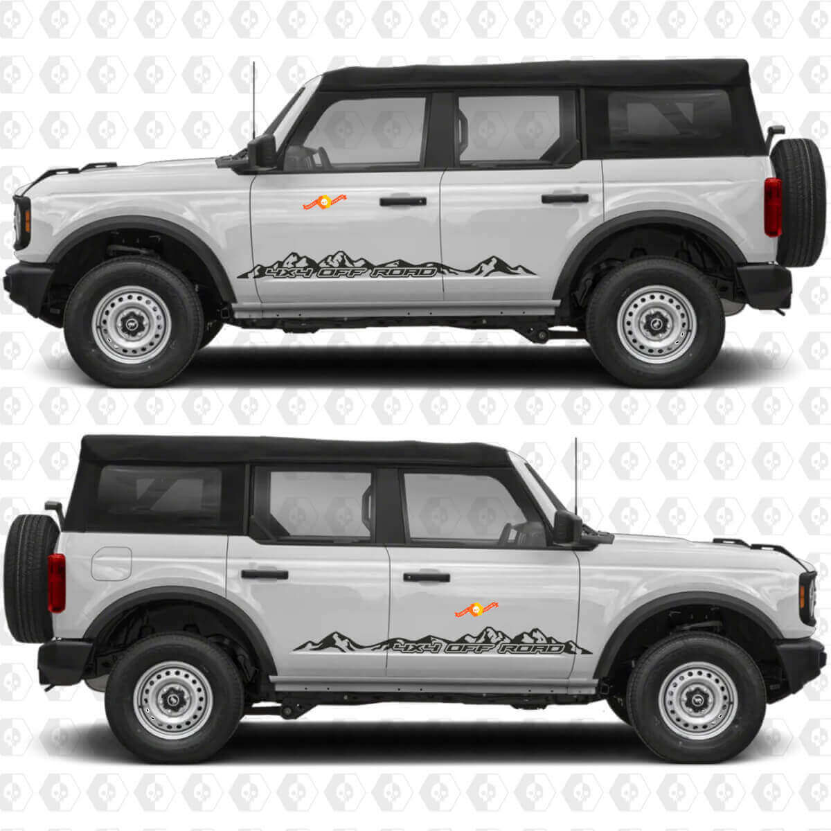 4x4 Off Road Mountains Side Doors Vinyl Decal Sticker Graphics  for Musclecar horse 