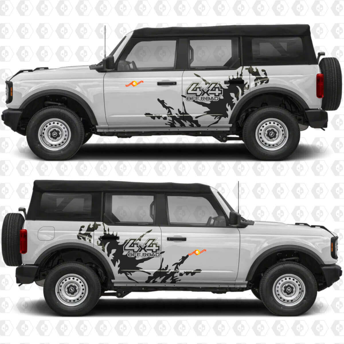 4x4 Off Road Splash Side Doors Vinyl Decal Sticker Graphics for Musclecar horse