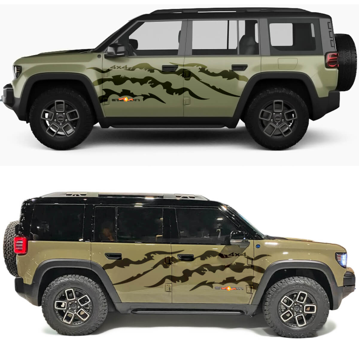 4x4 Claw Marks Side Doors Vinyl Decal 2 for Jeep Recon 