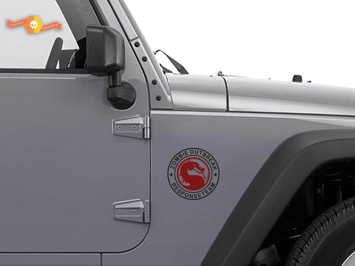 Zombie Outbreak Response Team Rubicon Mortal Kombat Vinyl Decal Sticker for Jeep Wrangler