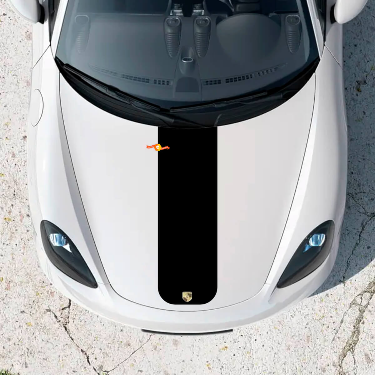 Central Stripe Hood Decal Sticker for Porsche Boxster 718