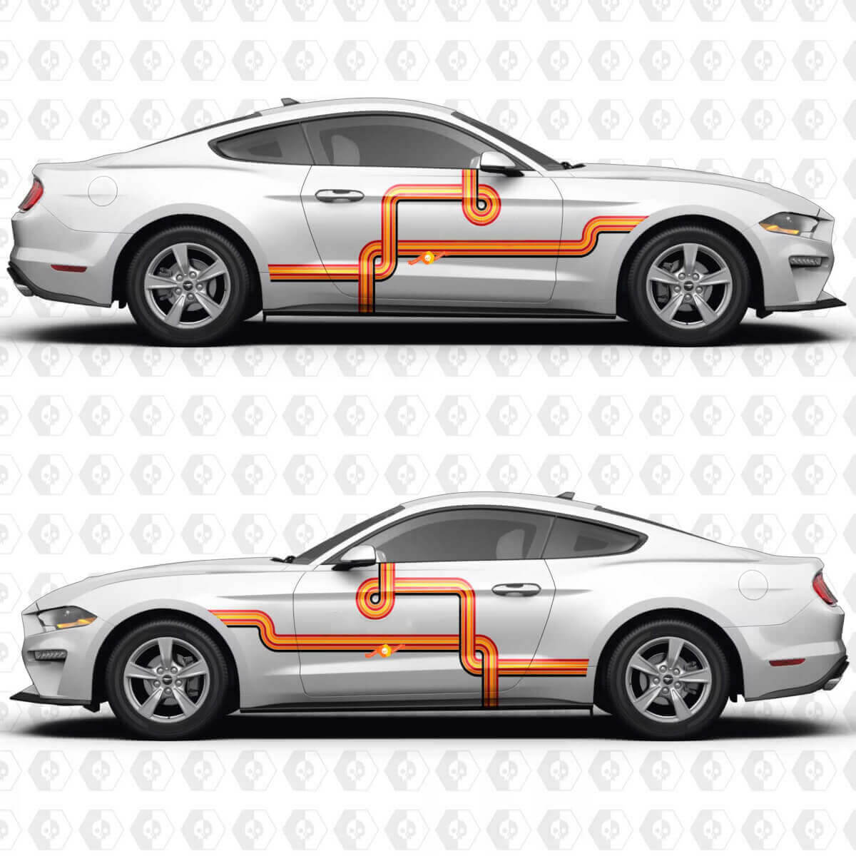 Old School Stripe Side Door Vinyl Decal Sticker Graphics for Musclecar Musclecarmodel