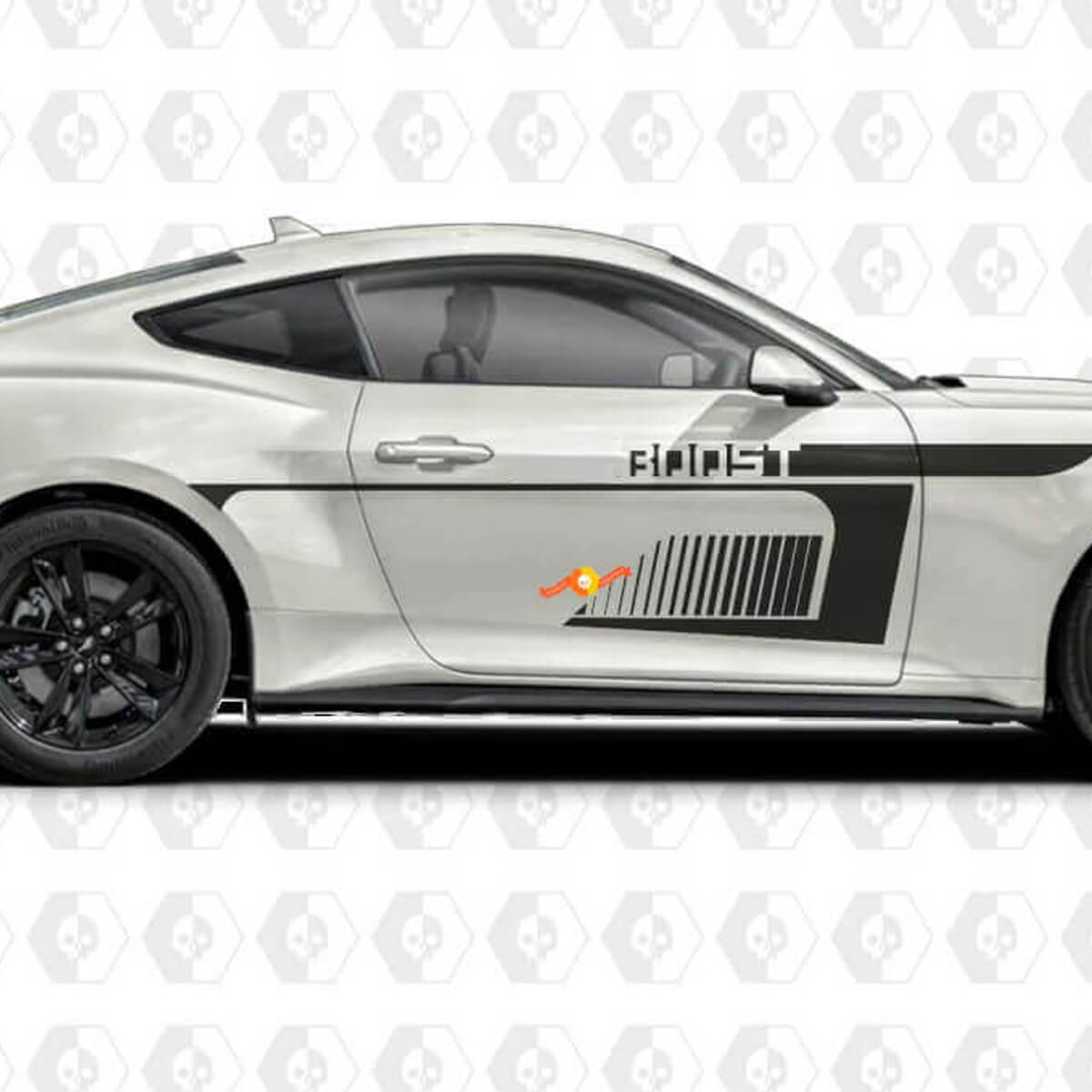 Boost Negative Space Stripe Side Door Vinyl Decal Sticker Graphics for Musclecar Musclecarmodel