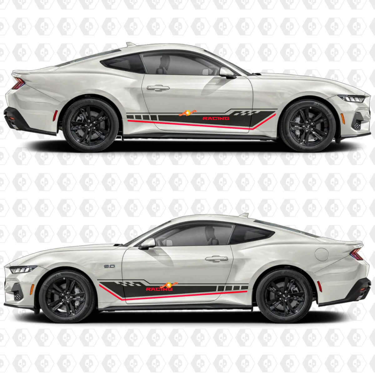 Triple Racing Stripes Side Door Vinyl Decal Sticker Graphics for Musclecar Musclecarmodel