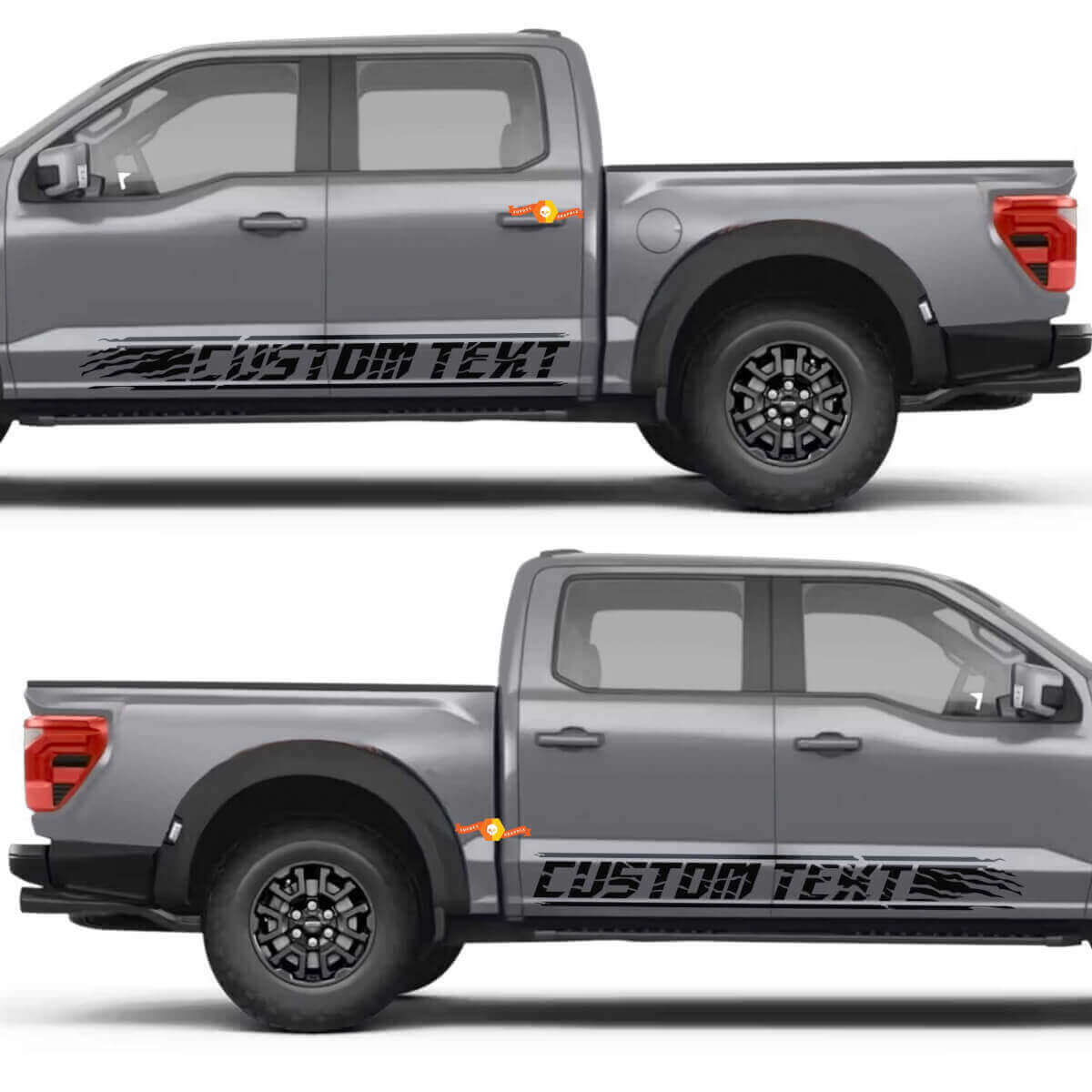 Cut Out Claw Marks Text Side Doors Rocker Panel Vinyl Decal Sticker for Ford F-150