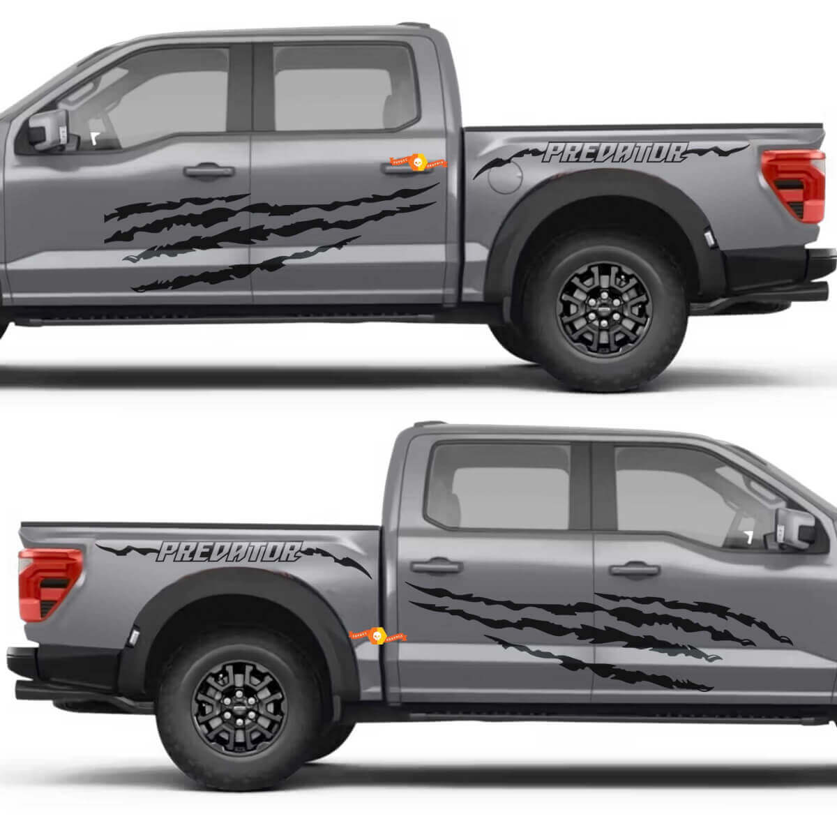 Predator Scratch Lines Side Doors Rear Fender Vinyl Decal Sticker for Ford F-150