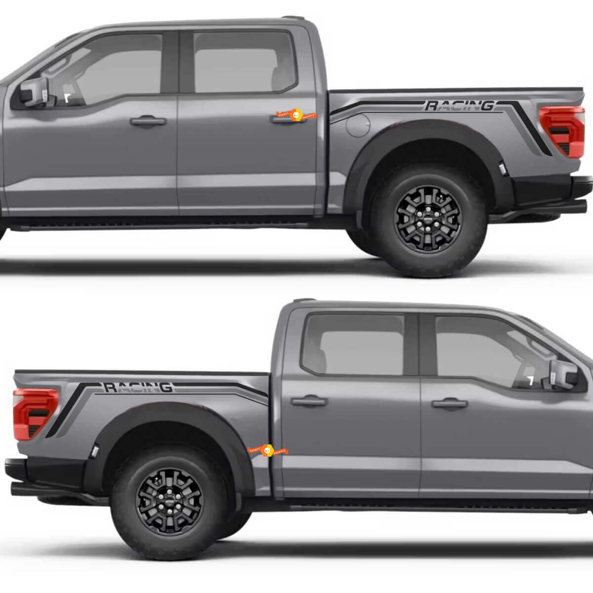 Two Tone Bed Stripe Rear Fender Vinyl Decal Sticker for Ford F-150