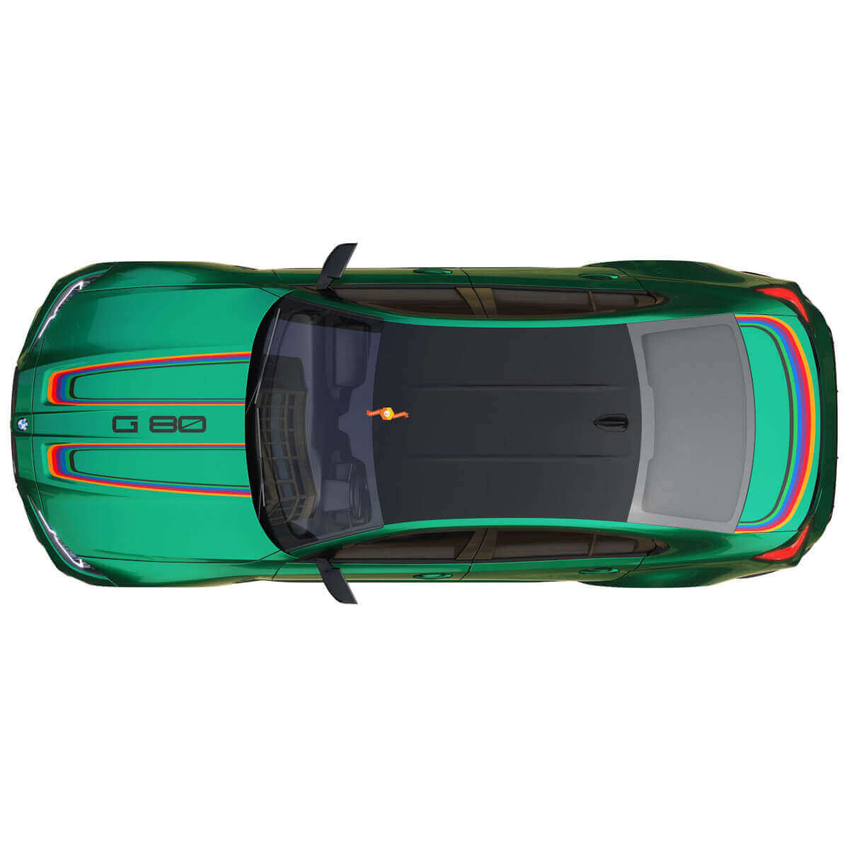 M Performance Hood Trunk Stripes Vinyl Decal 2 for BMW M3 G80 