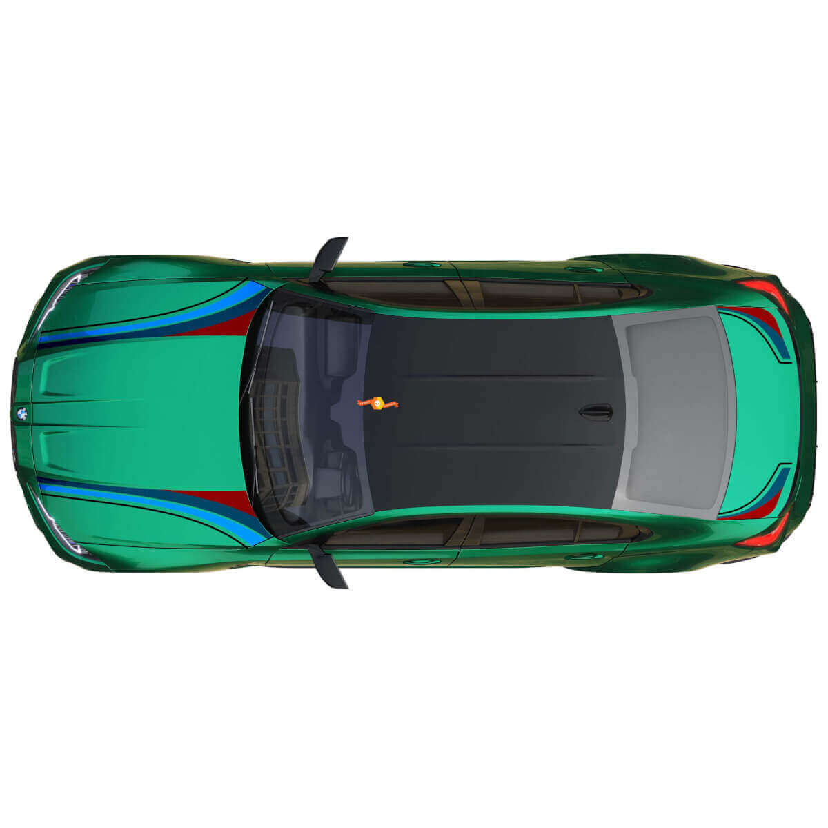 M Performance Hood Trunk Stripes Vinyl Decal 3 for BMW M3 G80 