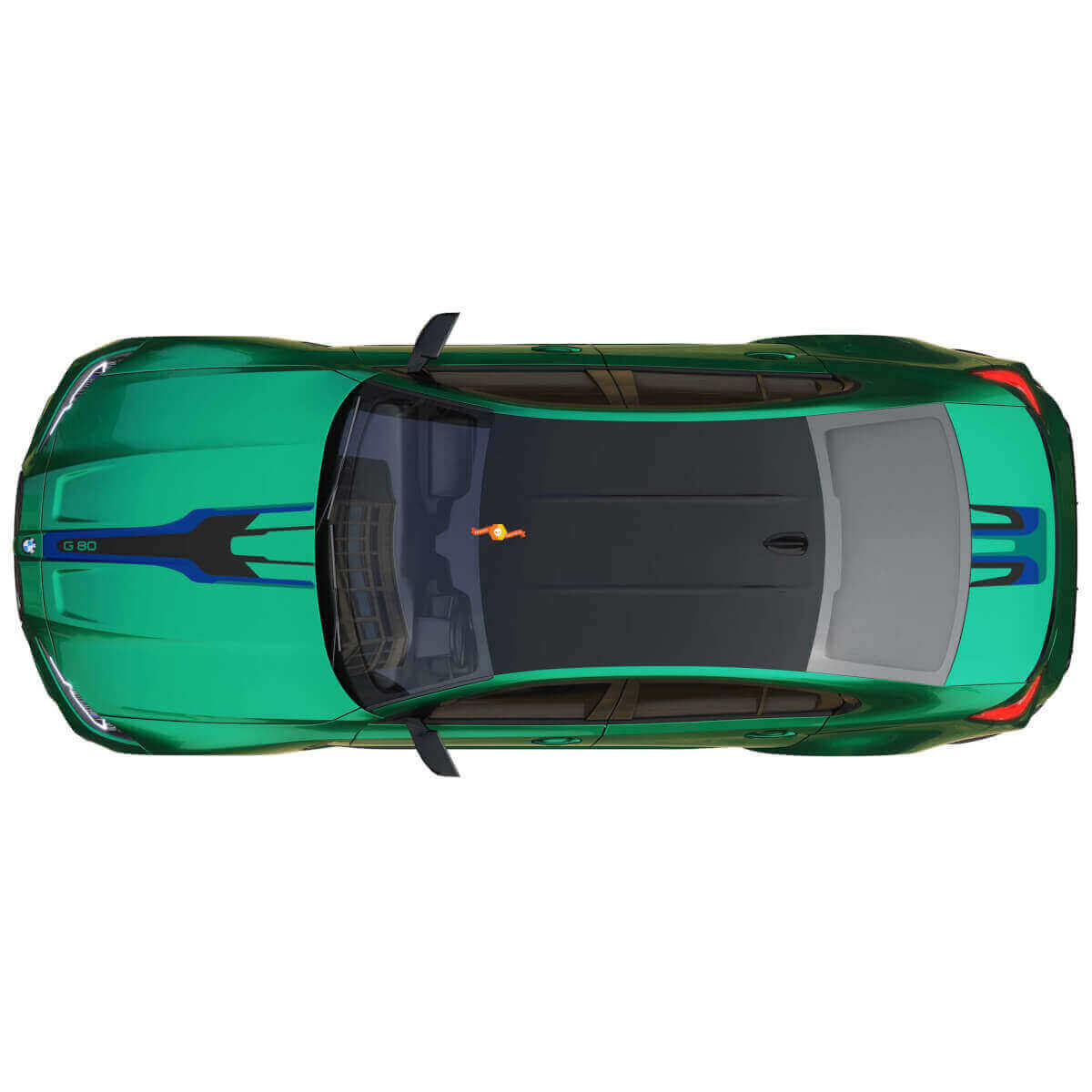 M Performance Abstract Graphic Hood Trunk Stripes Vinyl Decal for BMW M3 G80 