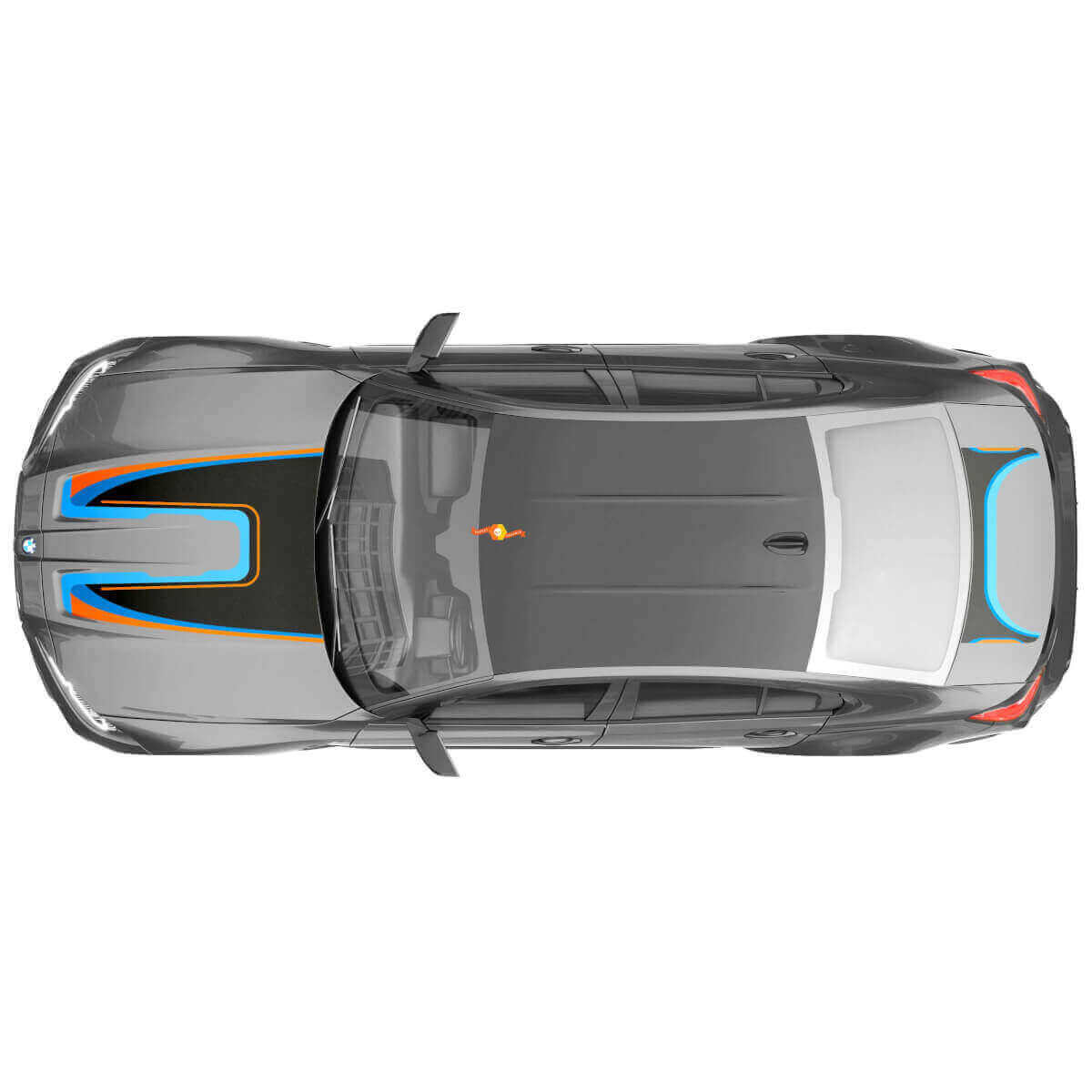 M Performance Abstract Graphic Hood Trunk Vinyl Decal for BMW M3 G80 