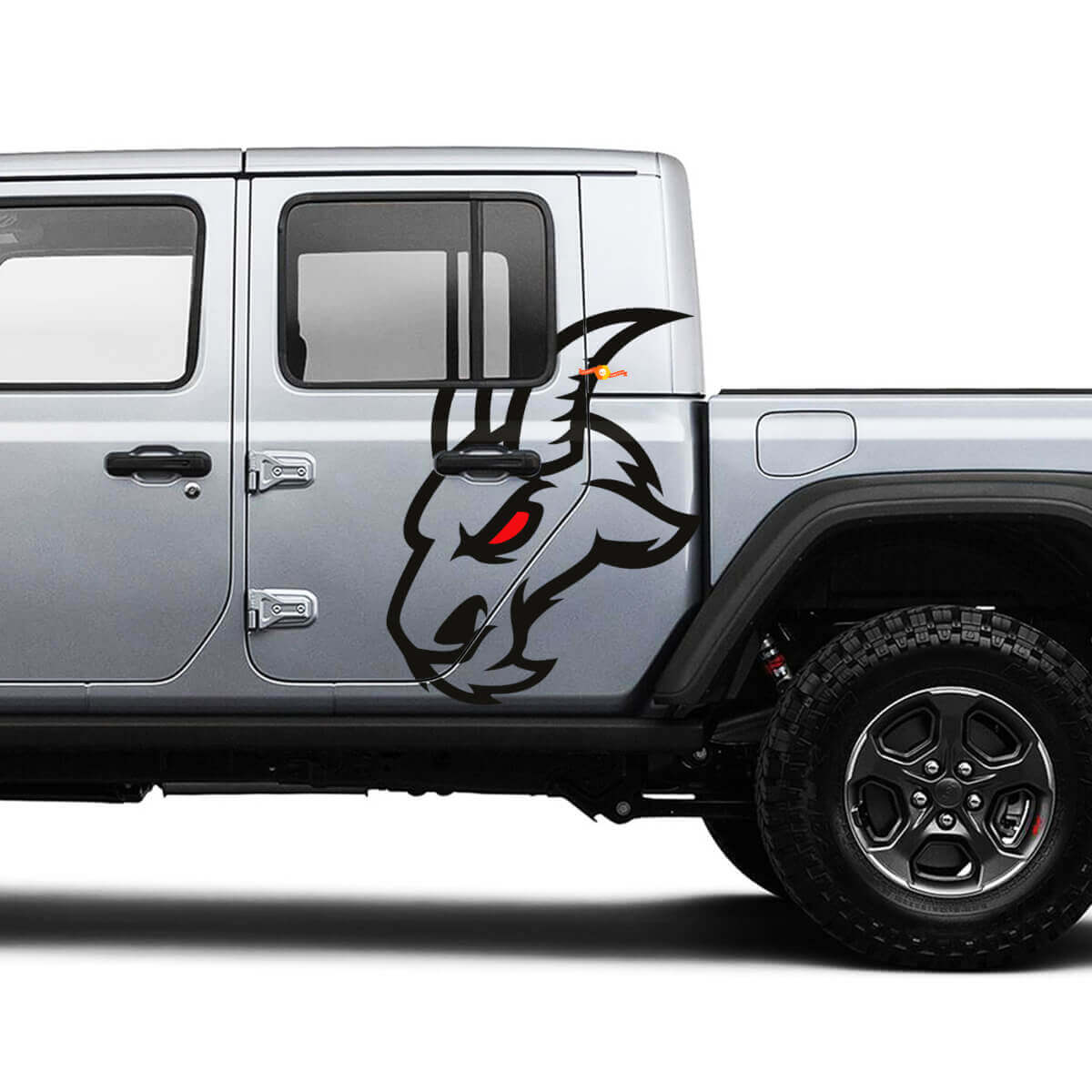 Goat Logo Side Door Vinyl Stickers Decals Graphics Kit for Jeep Gladiator