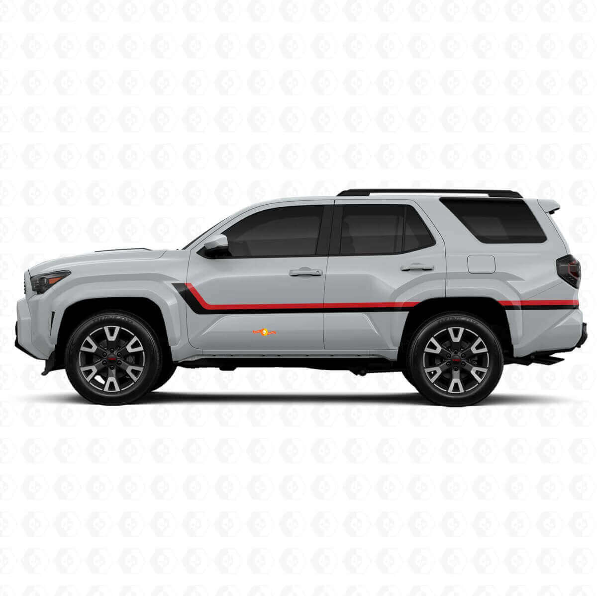 Twin Stripes Door Side Vinyl Stickers Decal For Toyota 4Runner 6th Gen