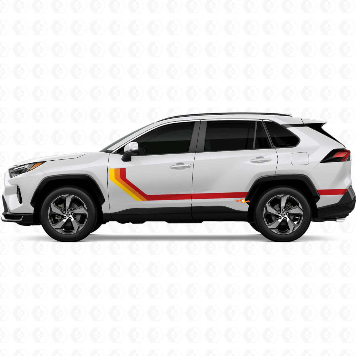 Haritage Vintage Side Stripes Vinyl Stickers Decal For Toyota RAV4 2025