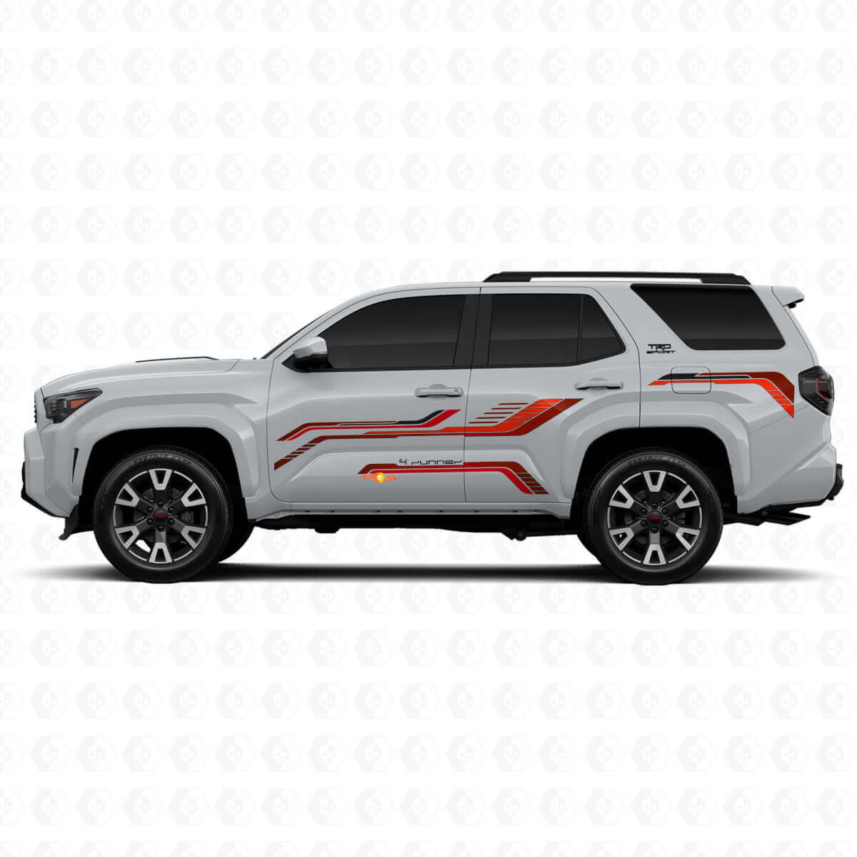 Techno Style Side Stripes Vinyl Stickers Decal For Toyota 4Runner