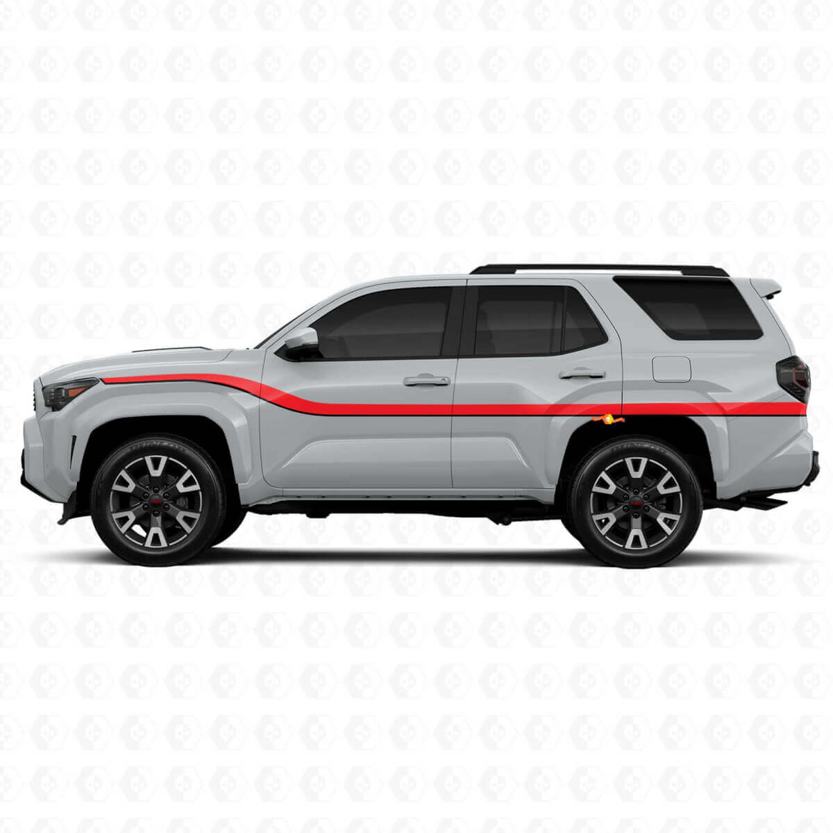 Twin Smooth Stripes Side Vinyl Stickers Decal For Toyota 4Runner 6th Gen