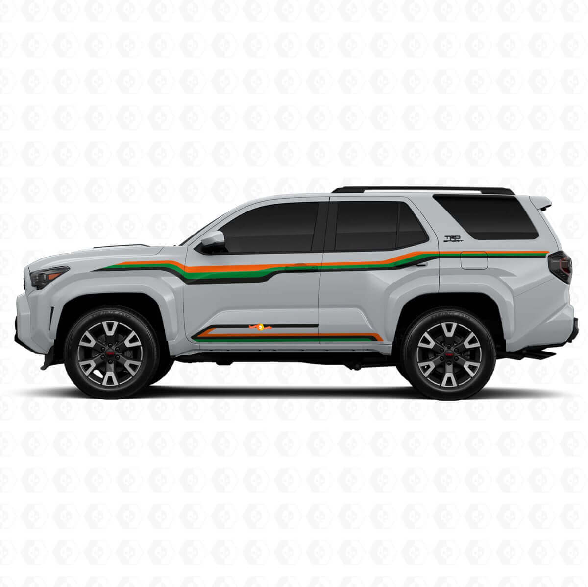 Techno Style Curved Lines Side Vinyl Stickers Decal For Toyota 4Runner