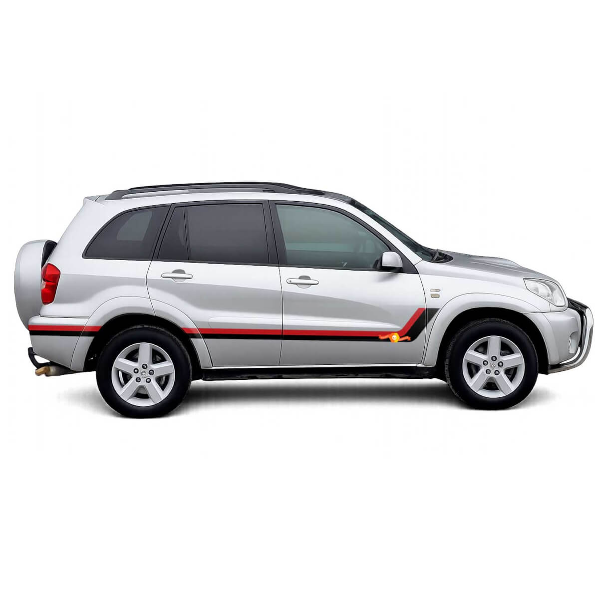 Twin Stripes Door Side Vinyl Stickers Decal For Toyota RAV4 2000-2005