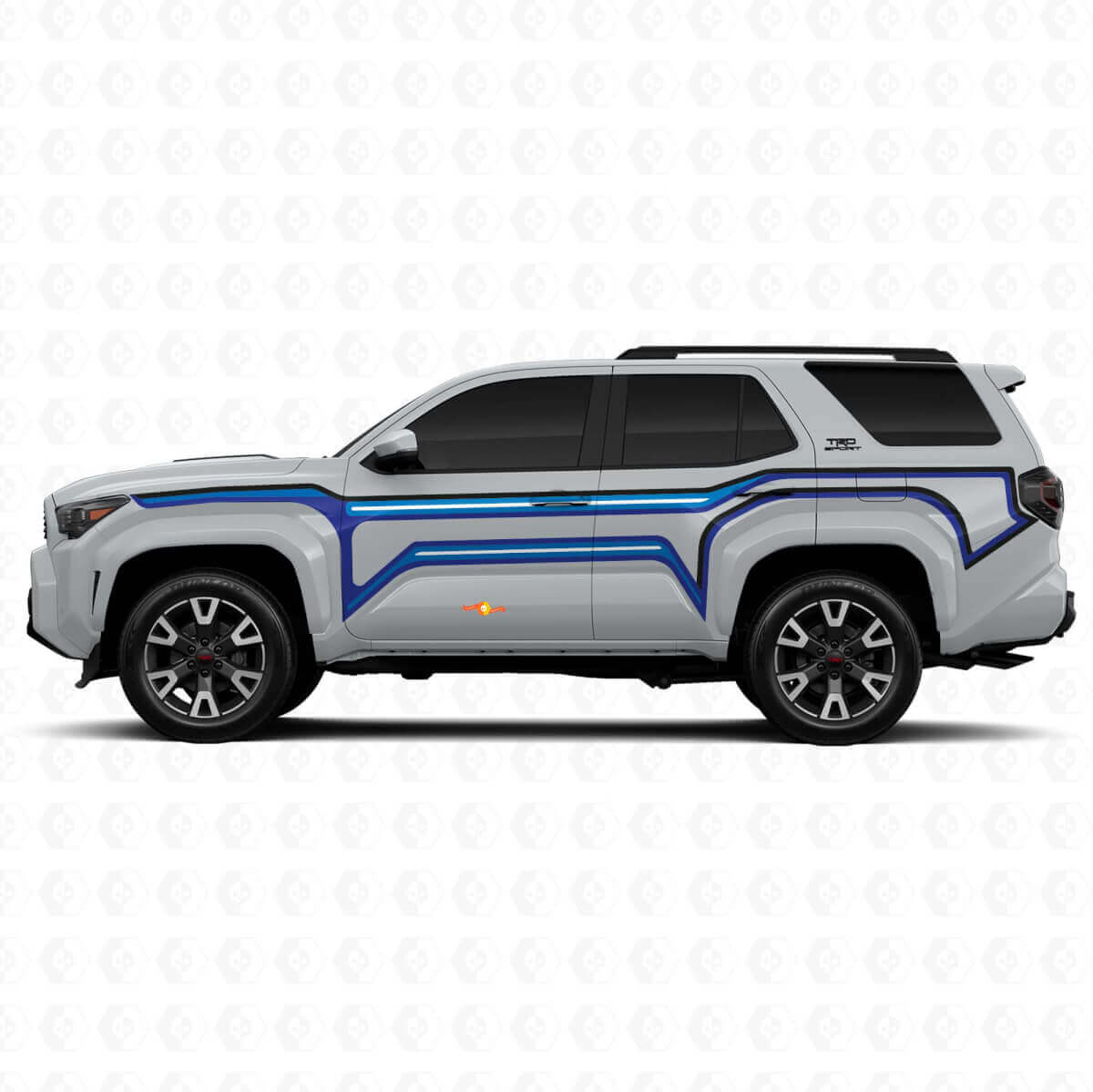 Crooked Lines Entire Side Vinyl Stickers Decal For Toyota 4Runner