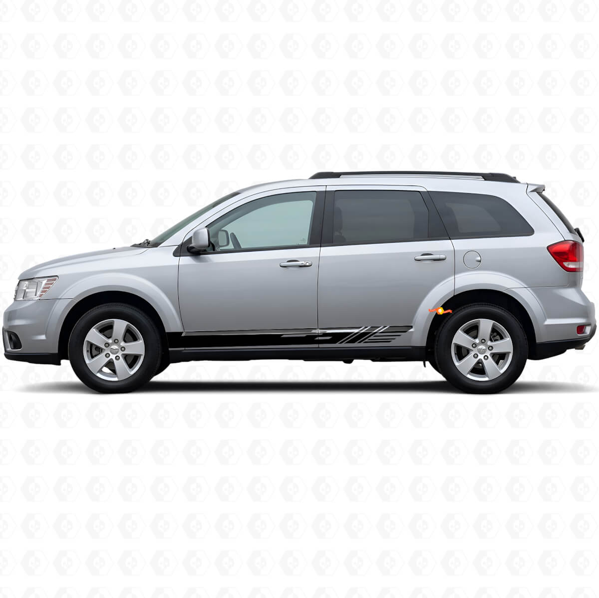 Decorated Stripes Rocker Panel Vinyl Sticker Decal For Dodge Journey 2009-2020