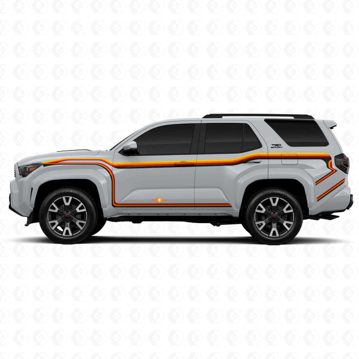 Continuous Curved Lines Entire Side Vinyl Sticker Decal For Toyota 4Runner
