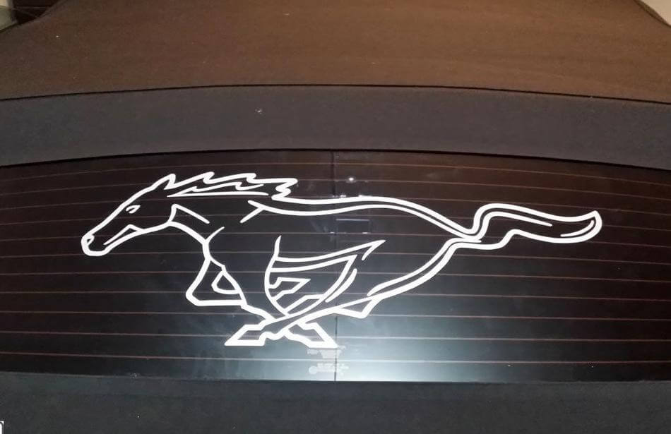 Rear Window Pony Outline Decal Sticker for Musclecar Musclecarmodel