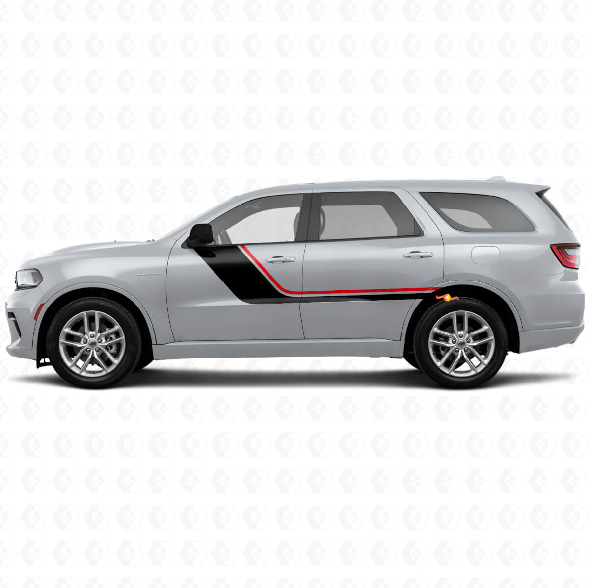 Twin Stripes Door Side Vinyl Decal for Dodge Durango 2011+