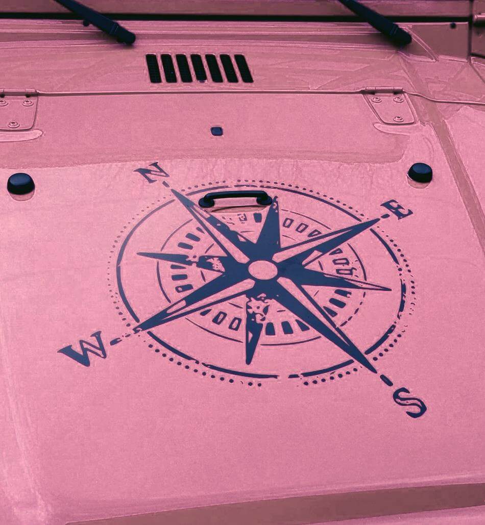 Rubicon Compass Hood Decal Sticker for Jeep Wrangler Rubicon JK TJ