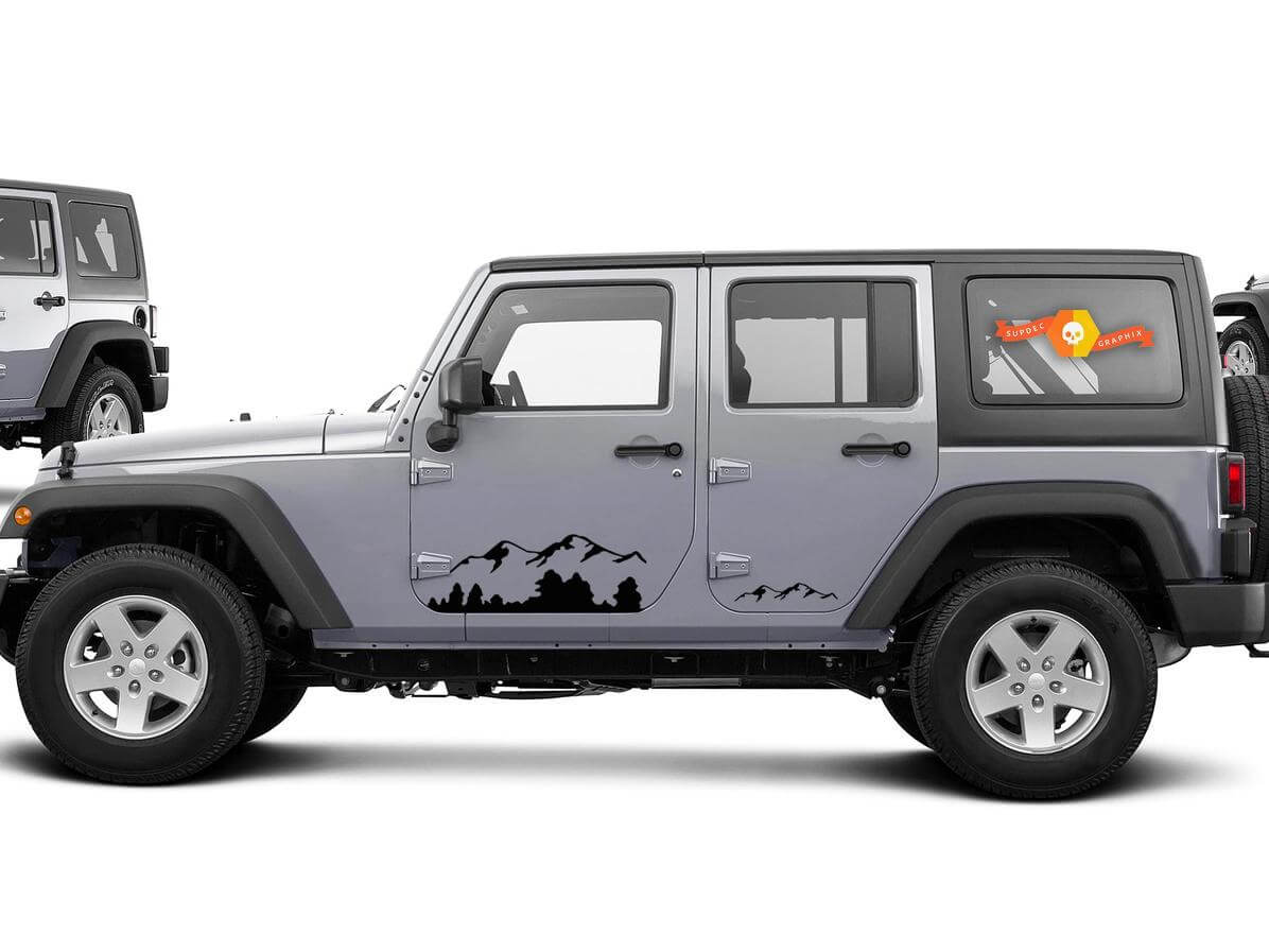 Mountain Rubicon Door Sticker Decal for Jeep Wrangler Mountain Rubicon JK
