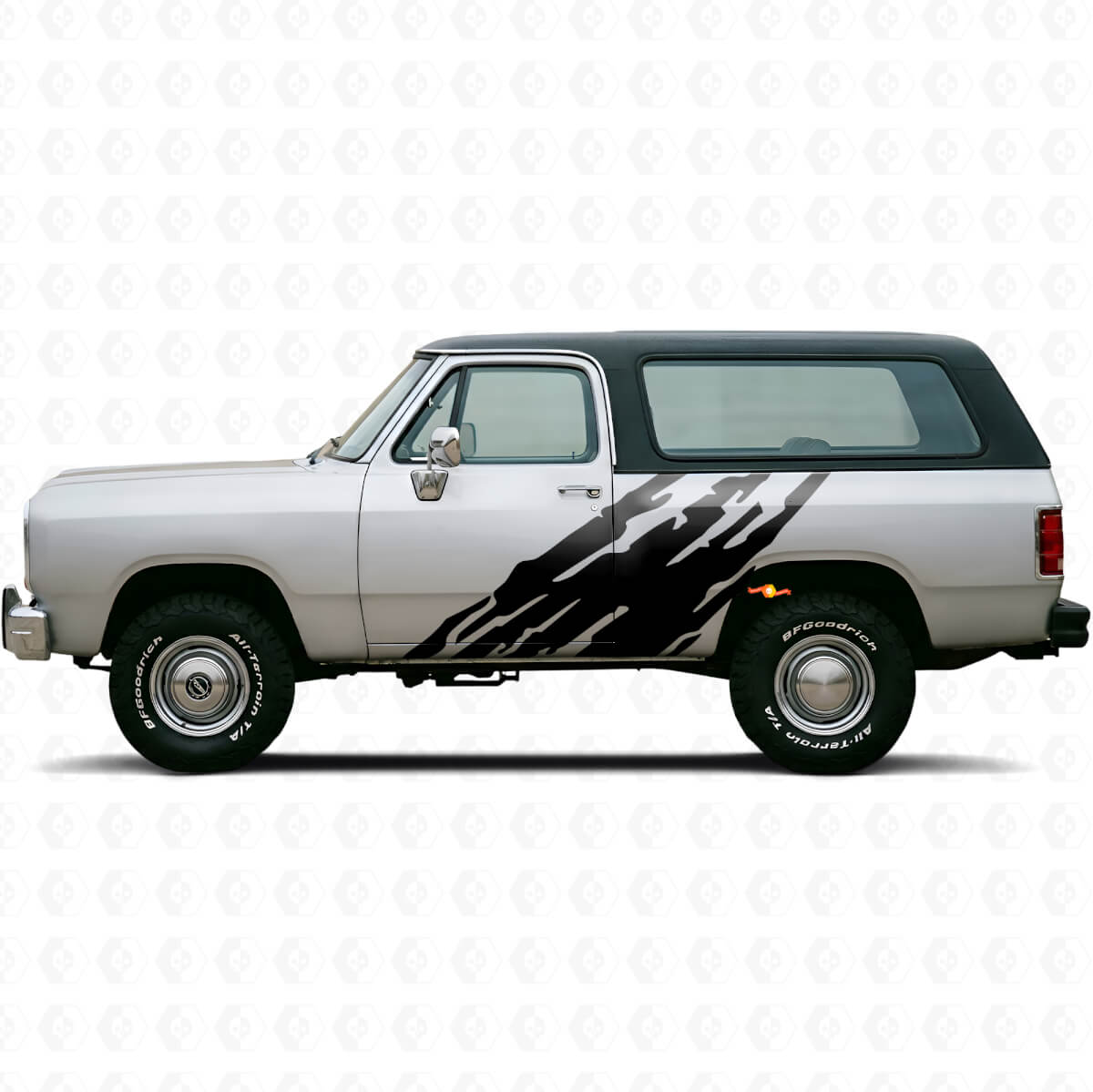 Mud Splash Graphic Side Vinyl Decal for Dodge Ramcharger 1974-1993