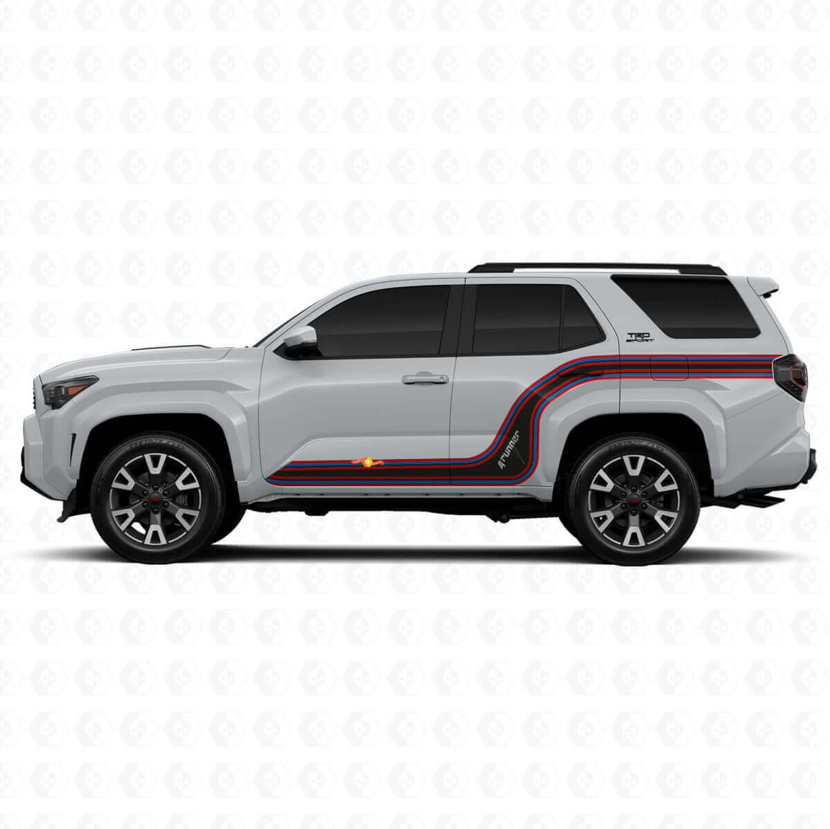 Curved Racing Lines Side Vinyl Stickers Decal For Toyota 4Runner