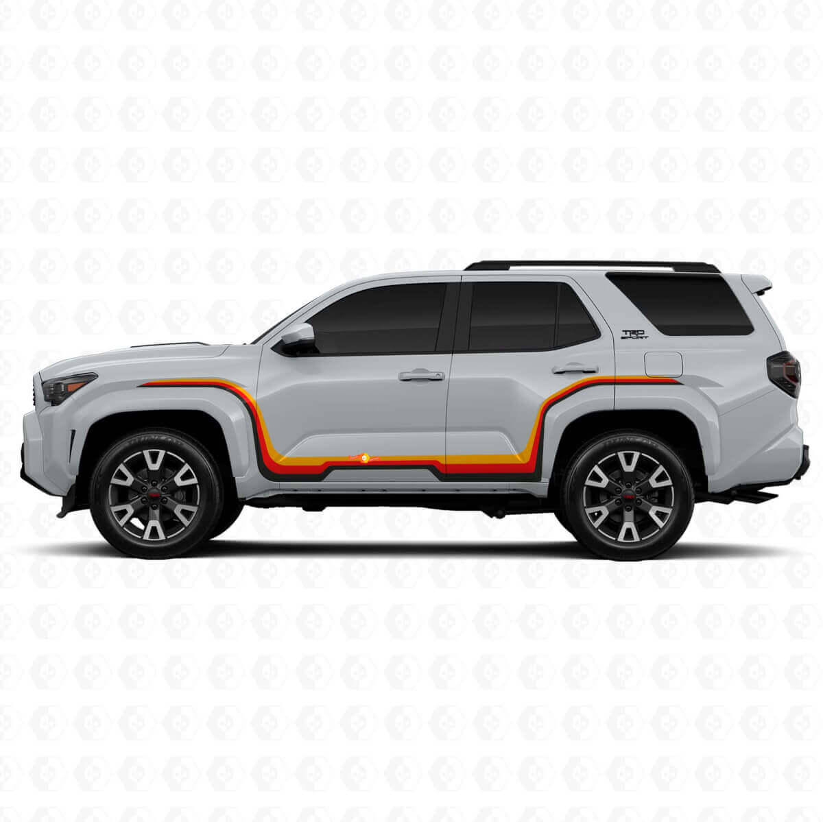 Triple Racing Stripes Side Vinyl Decal Kit For Toyota 4Runner