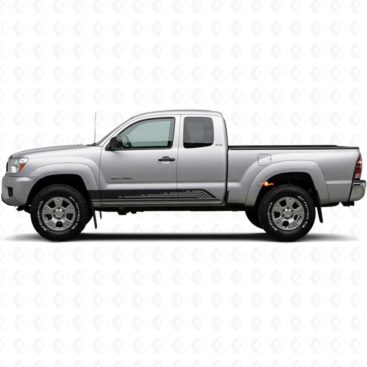 Curved Lines Rocker Panel Vinyl Decal for Toyota Tacoma 2004-2015