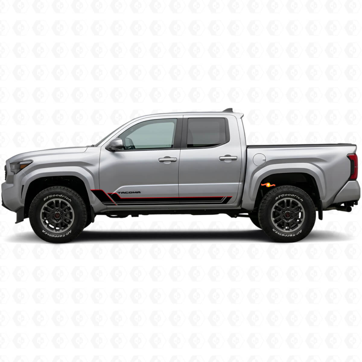 Twin Stripes Rocker Panel Vinyl Decal Kit for Toyota Tacoma 2023+