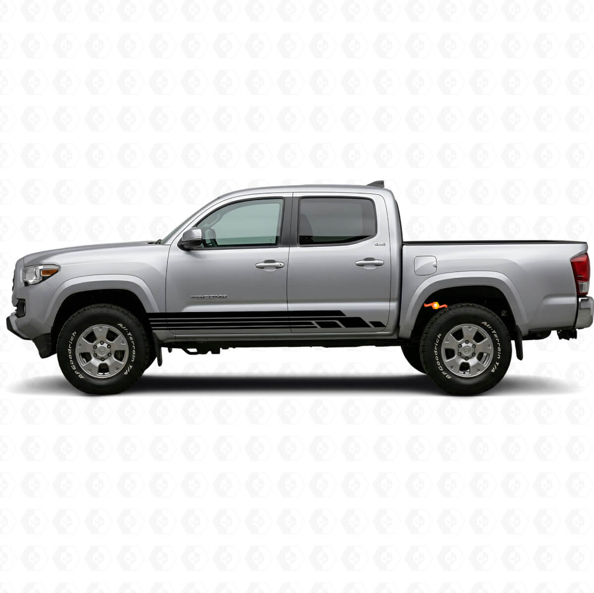 Curved Stripes Rocker Panel Door Vinyl Decal for Toyota Tacoma 2015-2023