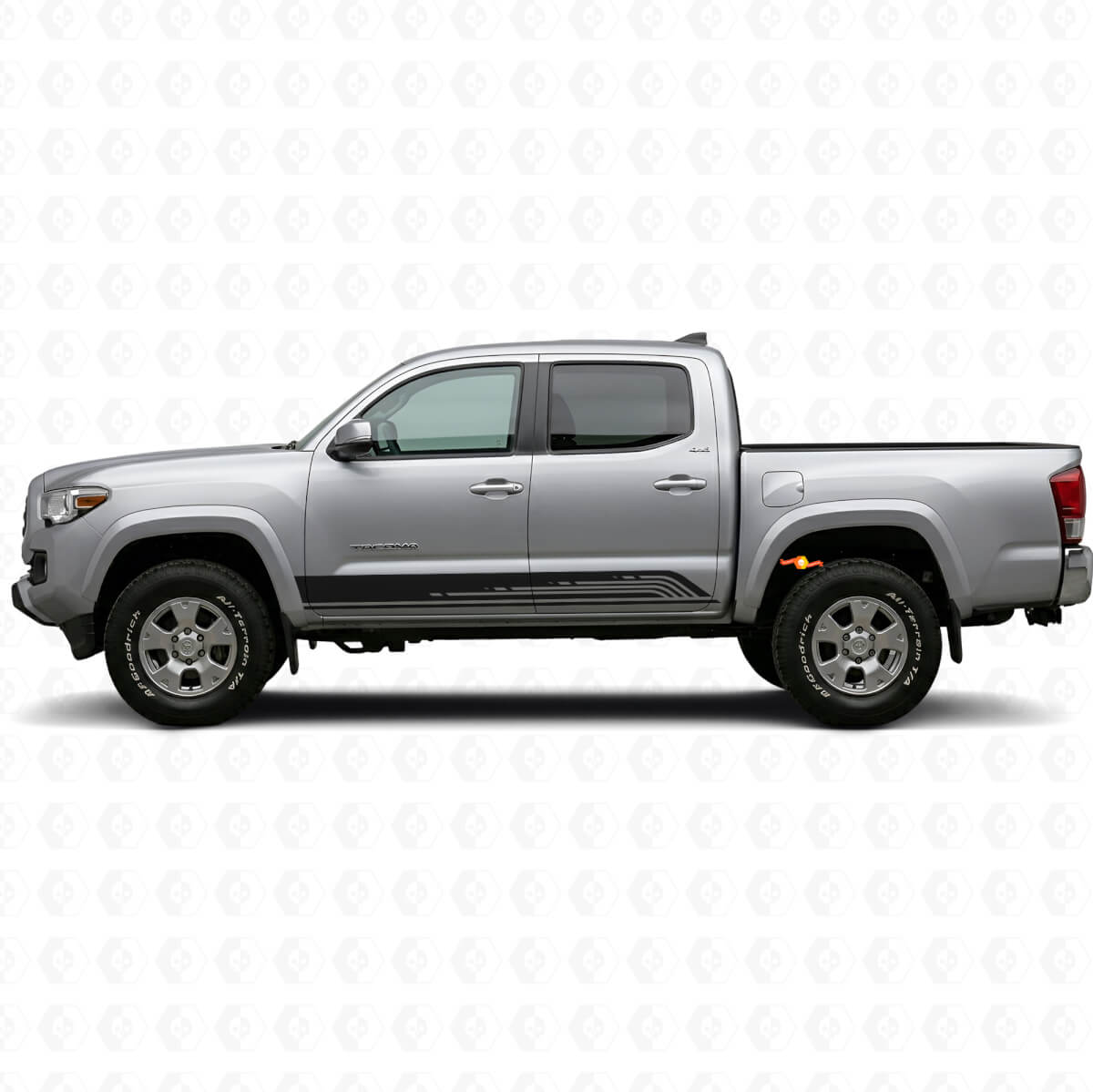 Curved Lines Rocker Panel Vinyl Decal for Toyota Tacoma 2015-2023