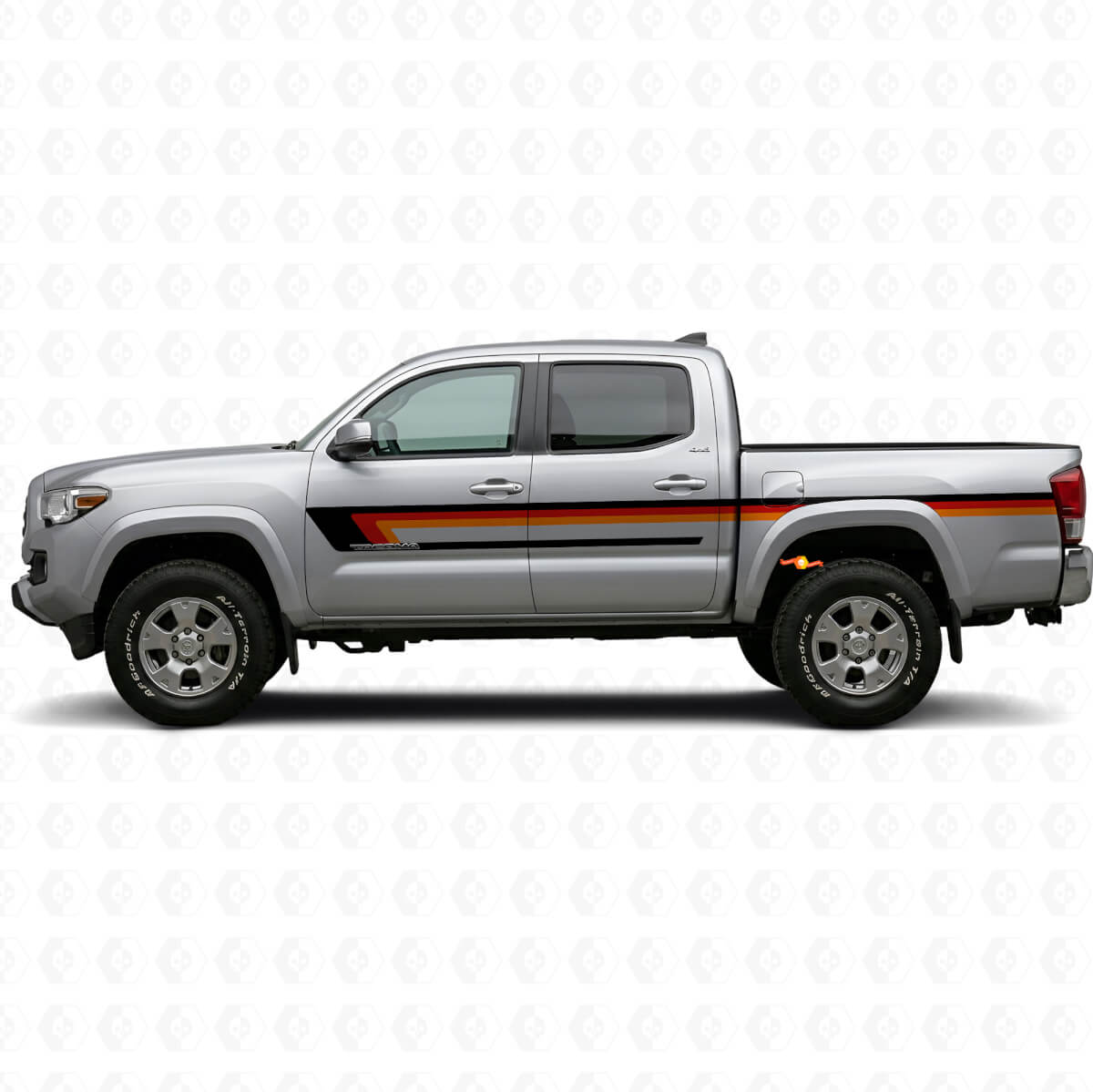 Triple Stripes Door Side Vinyl Decal for Toyota Tacoma 2015-2023