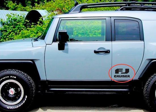 FJ Cruiser Logo Side Door Vinyl Decals Kit for Toyota FJ Cruiser