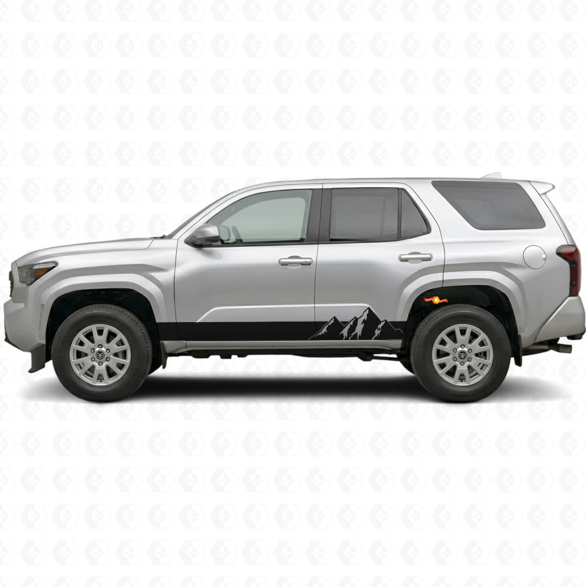 Mountains Style Stripes Rocker Panel Vinyl Decal Kit for Toyota 4Runner 2024+