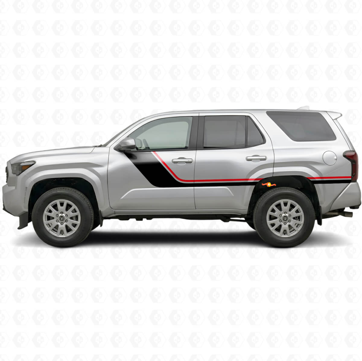 Twin Stripes Side Vinyl Decal Kit for Toyota 4Runner 2024+