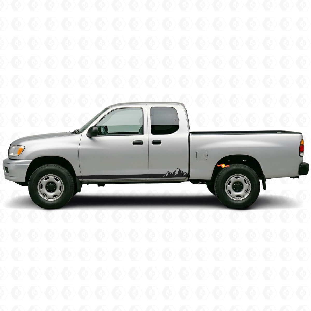 Mountains Thin Stripes Rocker Panel Vinyl Decal for Toyota Tundra 1999-2006 