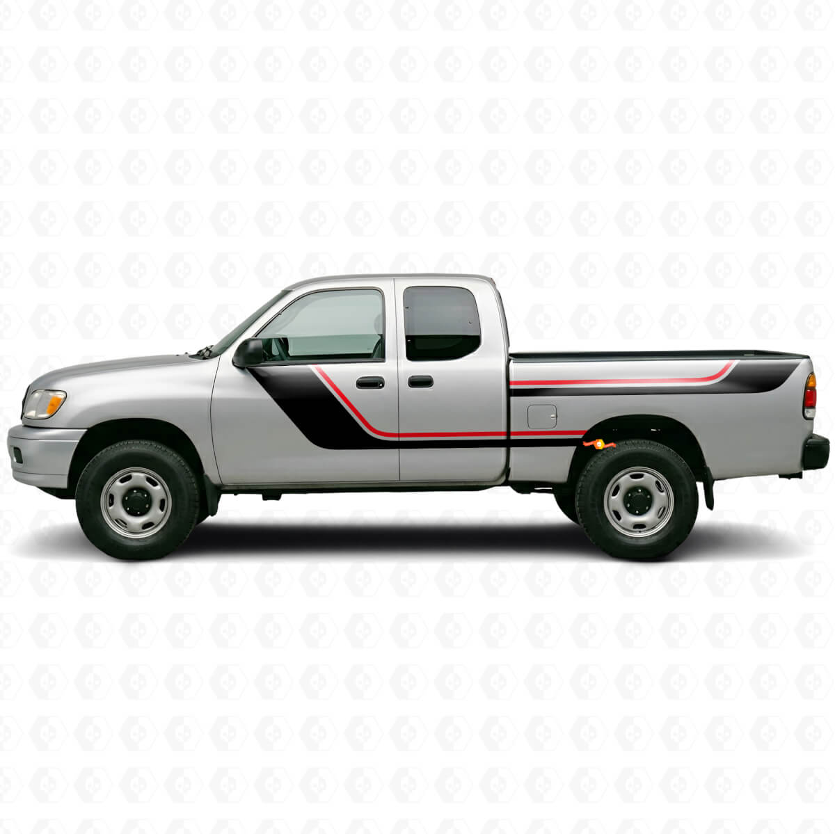 Twin Stripes Door and Rear Side Vinyl Decal Kit for Toyota Tundra 1999-2006