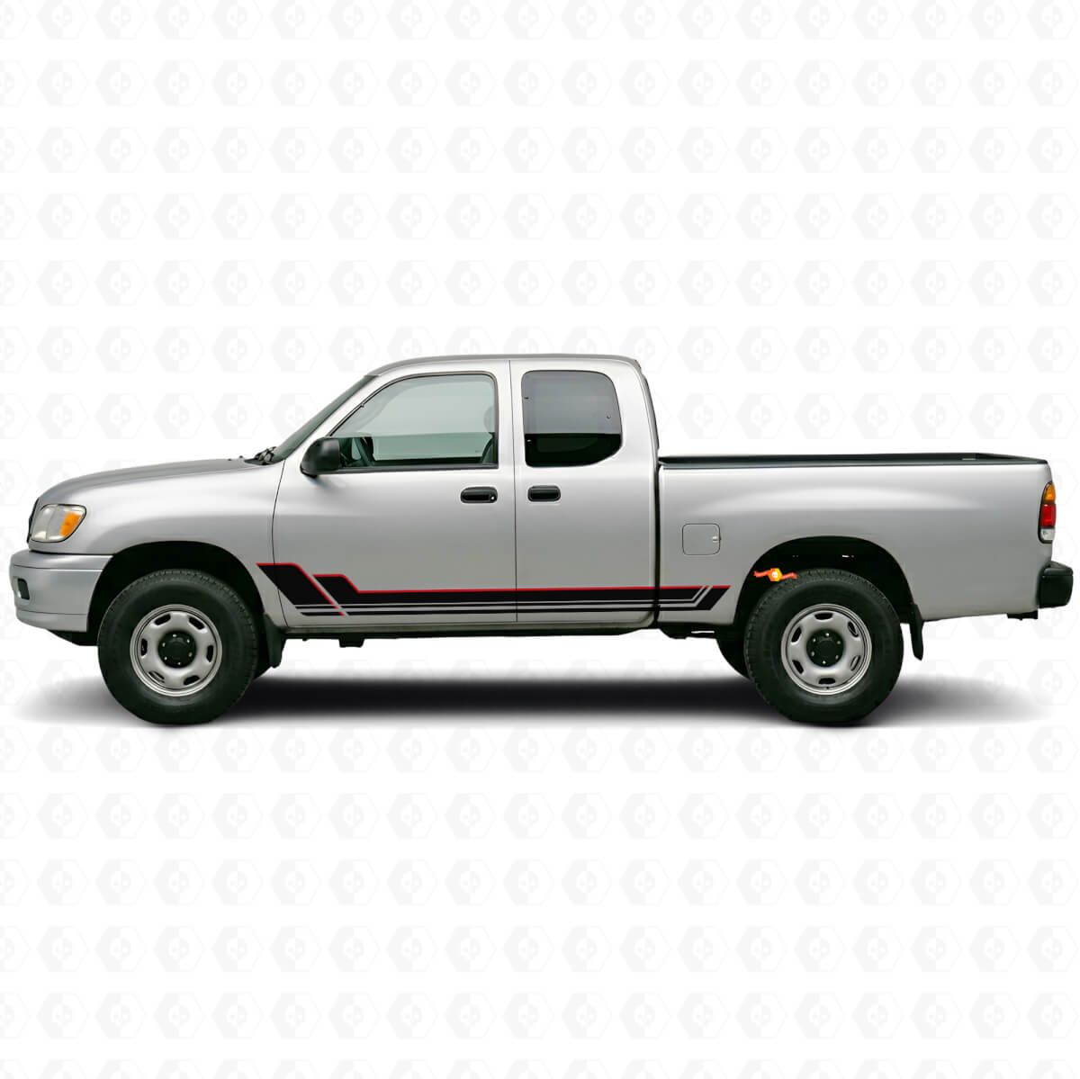 Twin Stripes Rocker Panel Vinyl Decal Kit for Toyota Tundra 1999-2006