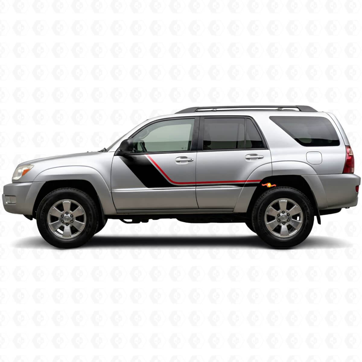 Twin Stripes Side Vinyl Decal Kit for Toyota 4Runner 2002-2009